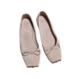 Christian Louboutin Mamadrague Light Pink Blush Ballerina Slipper Flats EU 37.5